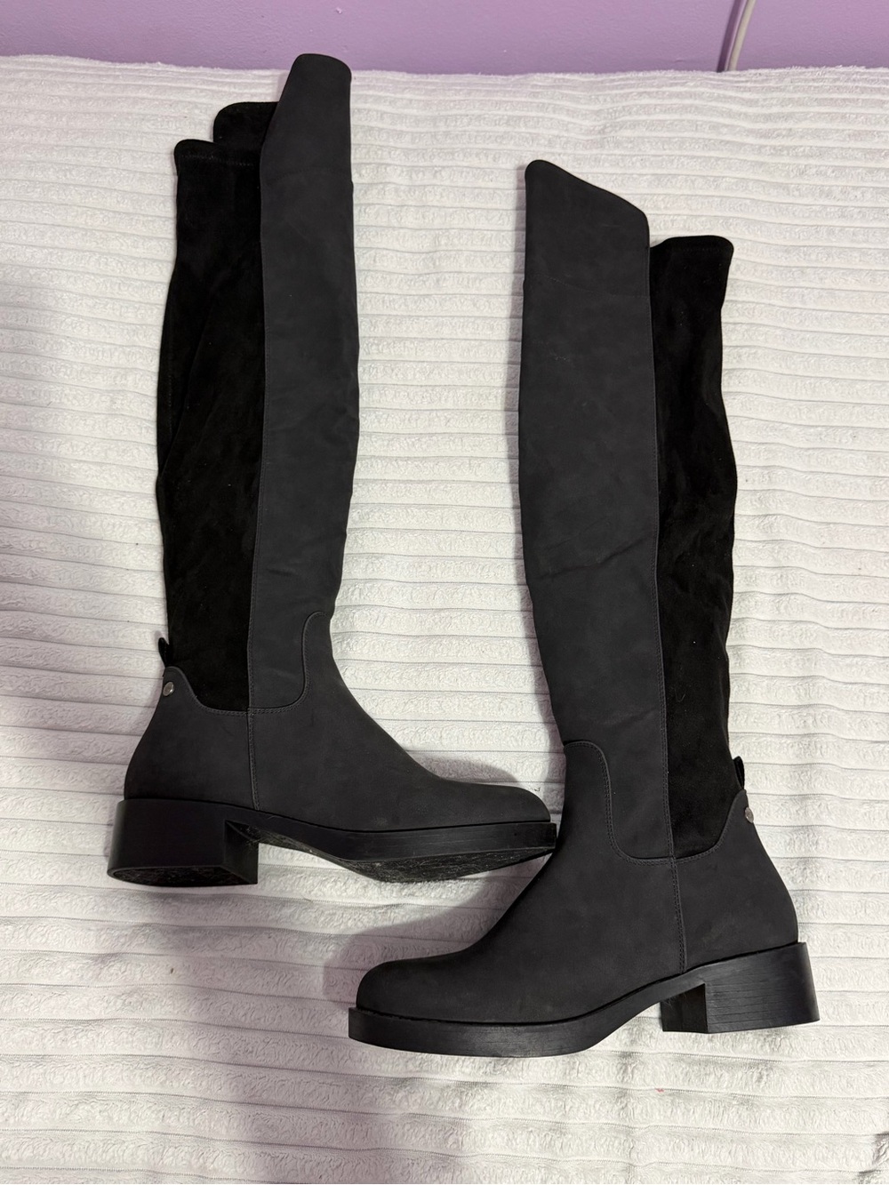 Rocket Dog Black Over-the-Knee Suede-Style Boots
